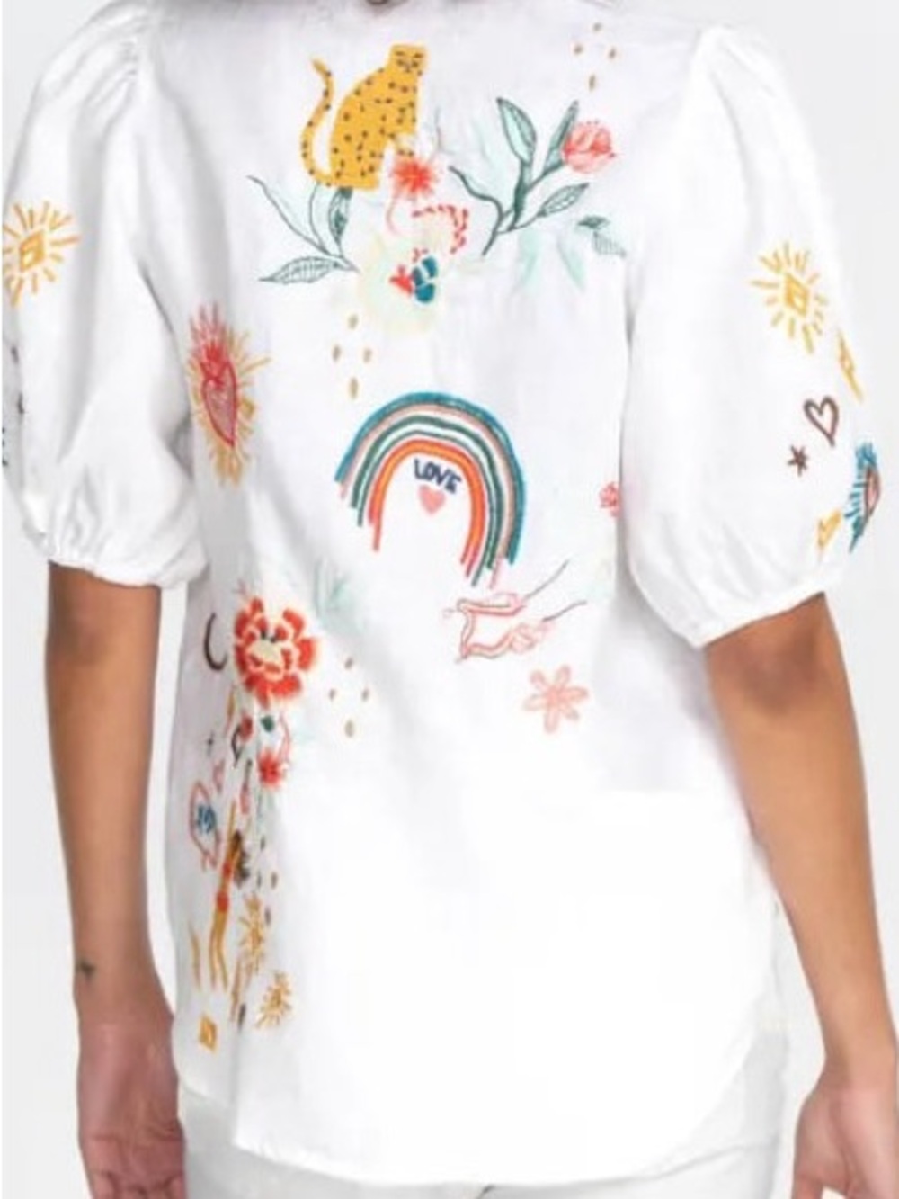 Beautiful Johnny Was Ruth Lisbon Tiger Blouse in size Small